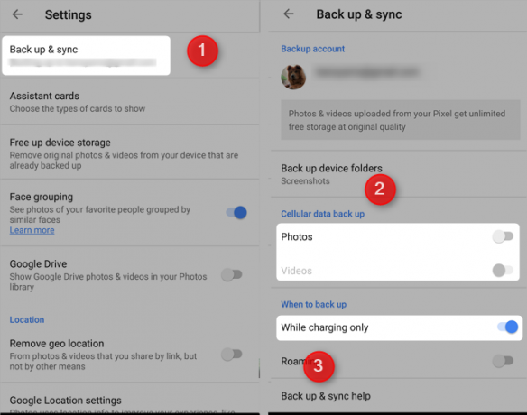 7 services Google gratuits qui vous coûtent la vie de la batterie et la confidentialité désactivent la synchronisation automatique google photos2