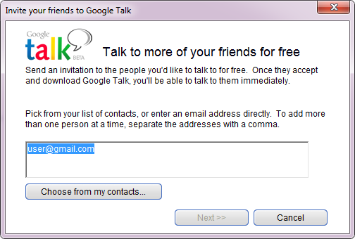 application google talk