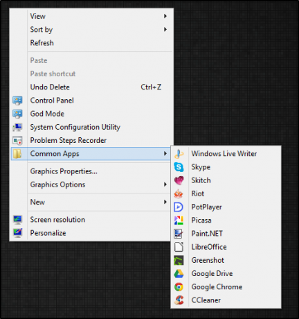 Créateur de raccourcis clic droit - Menu contextuel