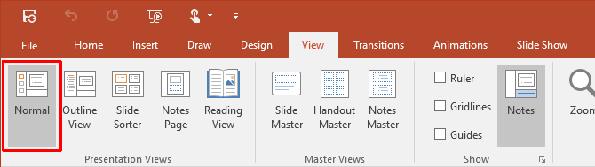 Comment afficher la date et l'heure actuelles dans une présentation PowerPoint PowerPoint 2016 View Normal 670x189