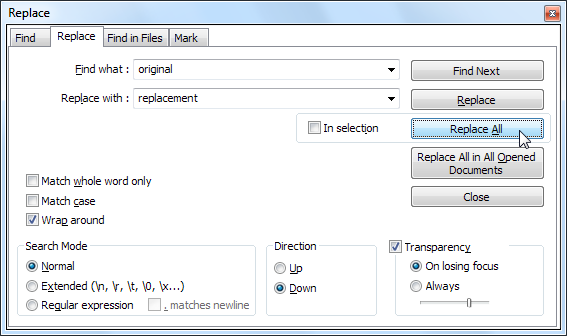 modifier le bloc-notes du fichier csv