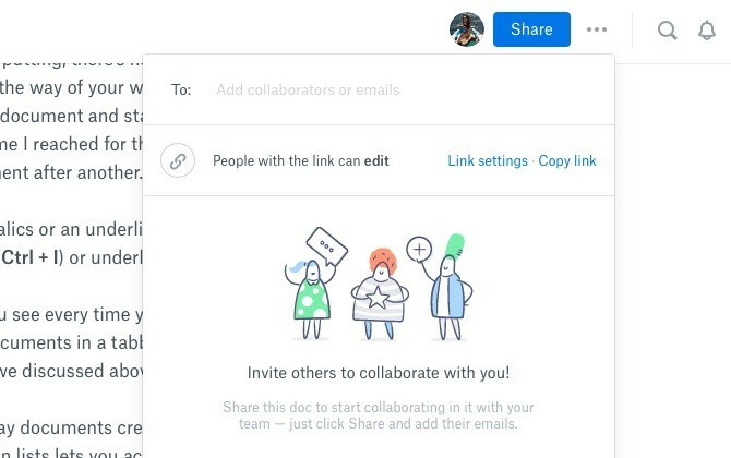 Dropbox Paper Share Doc