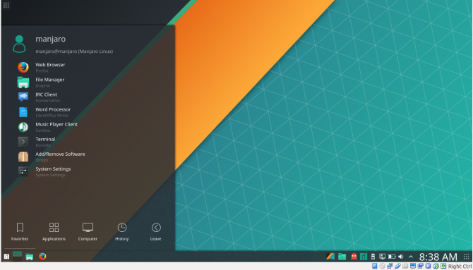 Distros d'applications Linux populaires 2018 - Manjaro 3