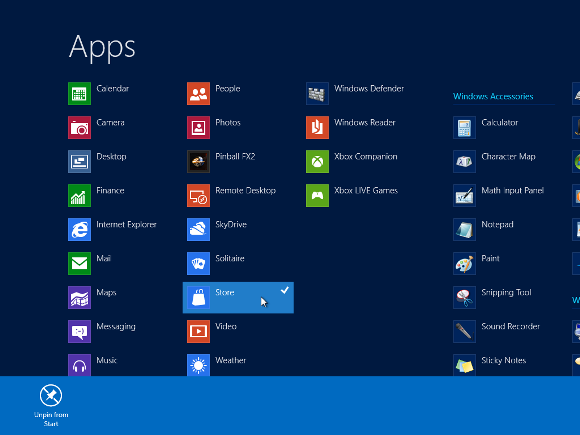 installation d'applications sur Windows 8