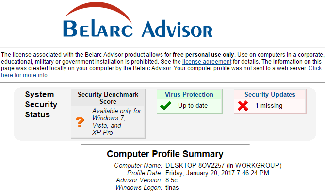 3 façons de récupérer des numéros de série dans Windows Belarc Advisor 670x400