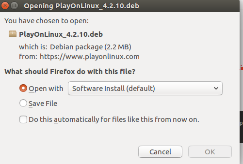 Installation de PlayOnLinux