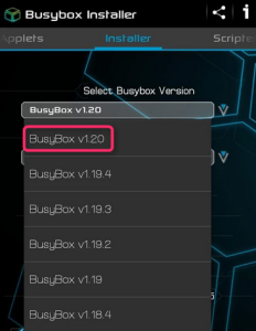 programme d'installation de busybox