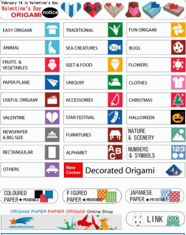 diagrammes d'origami faciles