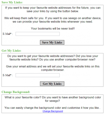 page Web de numérotation rapide