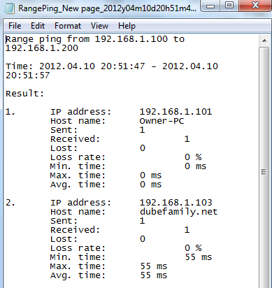 gestionnaire de ping