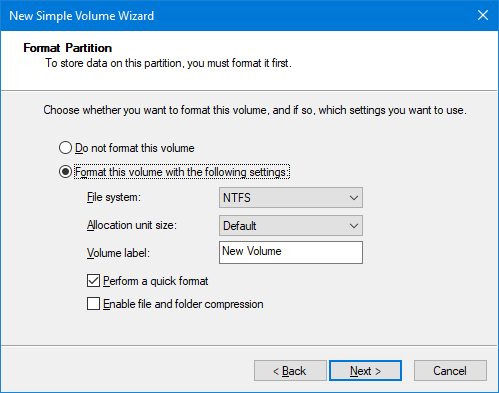 Comment configurer un deuxième disque dur sous Windows: partitionner une nouvelle partition