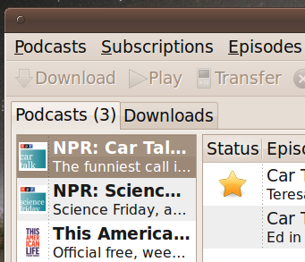 Logiciel de podcast Linux