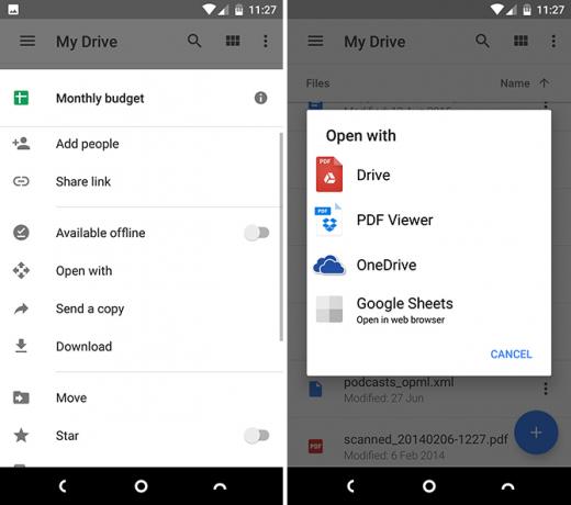 fonctionnalités de Google Drive pour Android