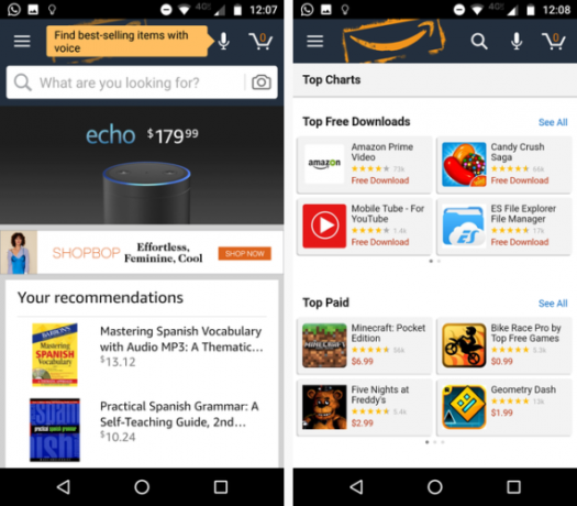 Google Play contre Amazon Appstore: quel est le meilleur? appstore home 571x500