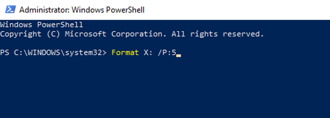 Essuyez un disque dur à l'aide de Windows PowerShell