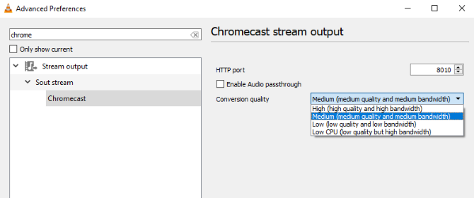 Comment diffuser des vidéos de VLC au menu de conversion Chromecast muo divertaiment vlc3 chromecast 1