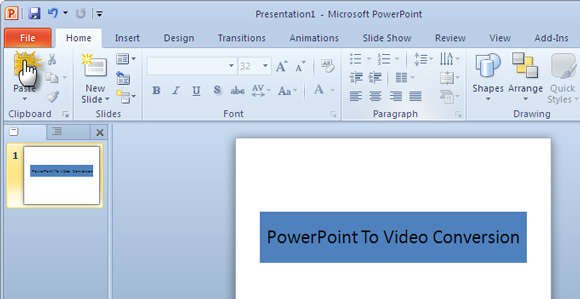 convertir powerpoint en vidéo