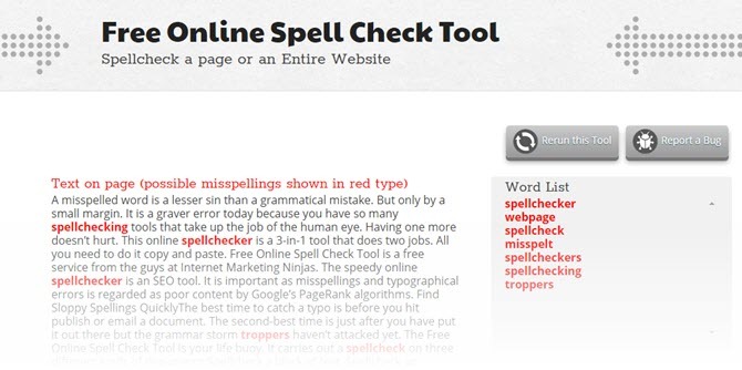 La meilleure façon de vérifier le texte et les sites pour les erreurs d'orthographe Résultats de SpellChecker