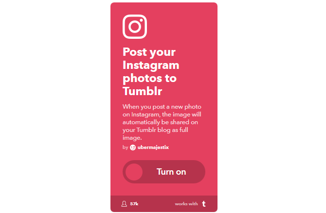 Le guide IFTTT ultime: utilisez l'outil le plus puissant du Web comme un pro 44IFTTT InstagramToTumblr