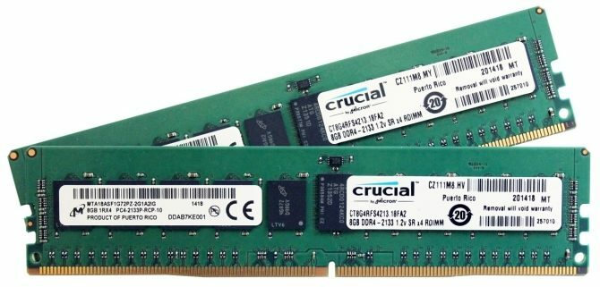 8 Go de RAM DDR4 2133 crucial