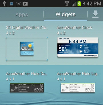 widget météo