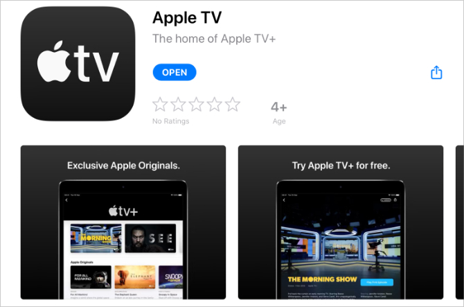 Apple TV dans l'App Store