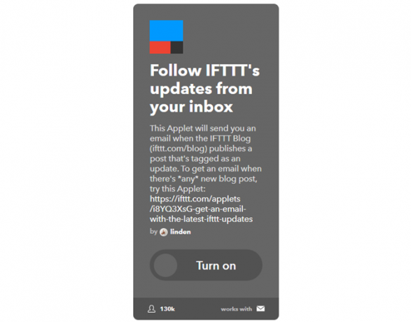 Le guide IFTTT ultime: utilisez l'outil le plus puissant du Web comme un Pro 12IFTTT UpdatesToInbox