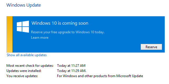 Windows 10 arrive avec Windows Update