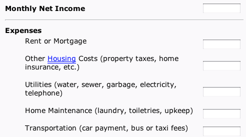 calculateur de budget mensuel