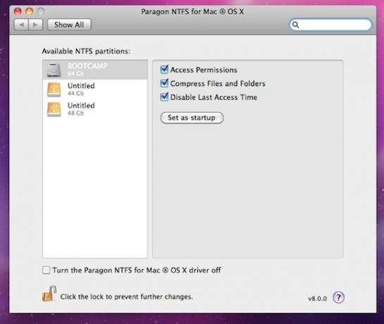 Le pilote NTFS le plus rapide au monde pour Mac OS X [Giveaway] Paramètres