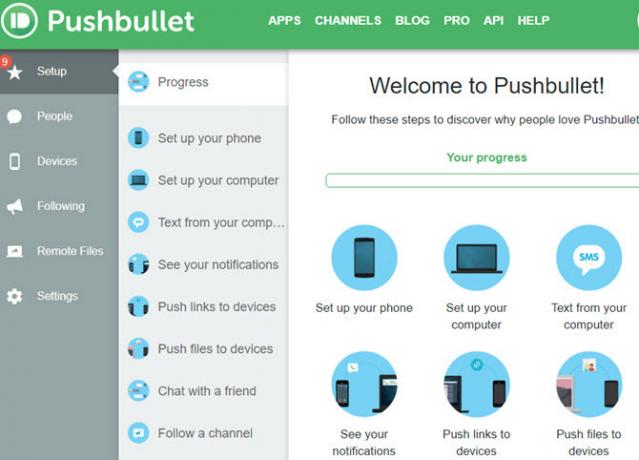 Configuration de Pushbullet