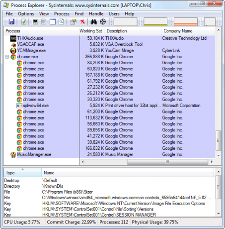 téléchargement de l'explorateur de processus