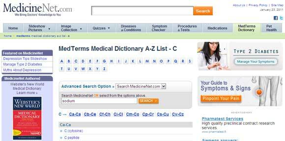 dictionnaire médical en ligne gratuit