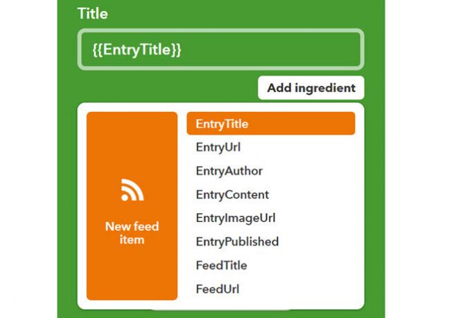 IFTTT Pushbullet Action Ingredients 