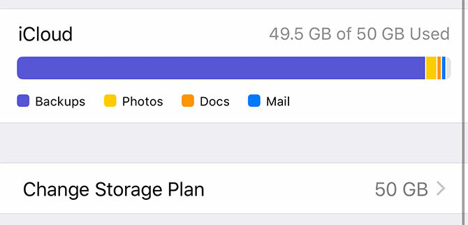 sauvegarder l'iphone - Modifier le plan de stockage iCloud