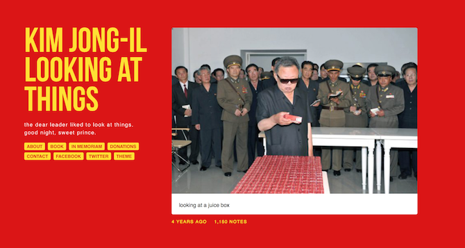 kim jong il regardant les choses