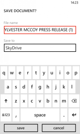 skydrive pour windows phone