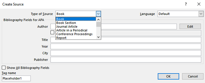 Comment générer des bibliographies dans Microsoft Word avec un seul clic Microsoft Word créer la source 670x272