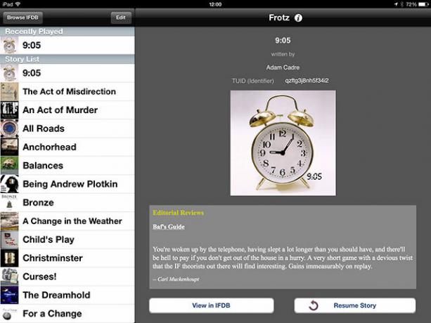 Vous aimez la fiction interactive? Remplissez votre iPad ou iPhone avec Text Adventures frotz