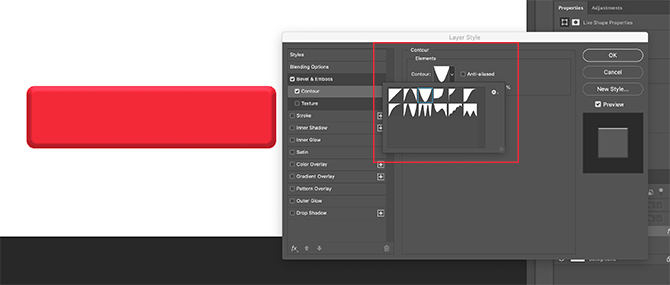 Rectangle de contour dans Photoshop