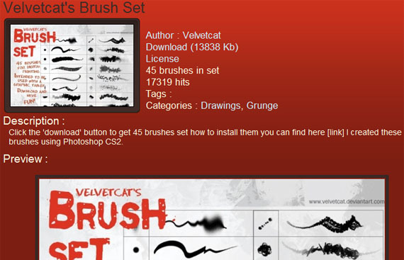 6 meilleurs sites pour télécharger des pinceaux Photoshop gratuits brushking2