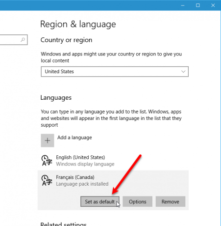 comment changer la langue du système dans Windows 10