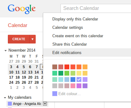 Notifications Google Agenda