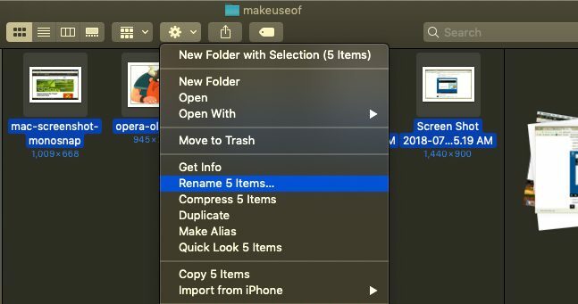 Renommer plusieurs fichiers sur le Finder macOS