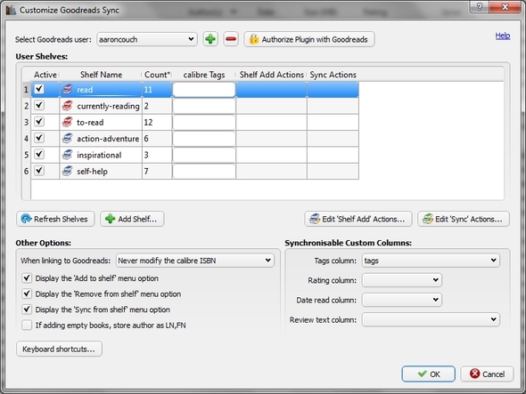 Calibre: Hands-Down, le meilleur gestionnaire de livres électroniques disponible Plugins Goodreads Sync