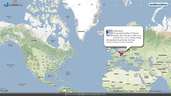 3 mashups Twitter et Google Maps sympas que vous devriez consulter twittervision