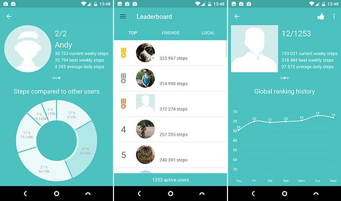 android fitbit leaderboard