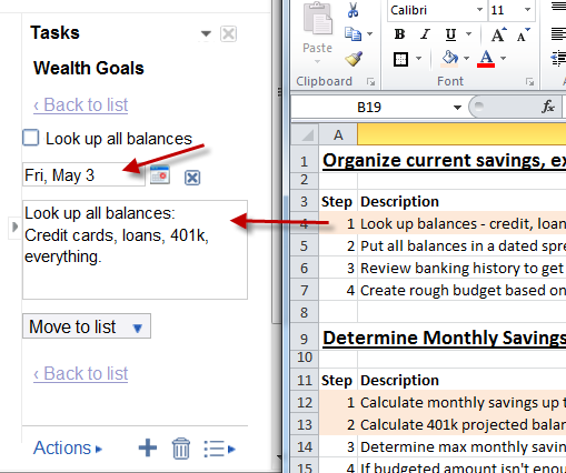 Utilisez Excel et Google Tasks pour créer le meilleur outil de gestion des objectifs jamais excelgoals7