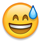 émoticône emoji transpiration