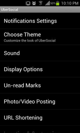 Prenez le contrôle de votre compte Twitter avec les paramètres ubersociaux d'UberSocial [Android 2.1+]